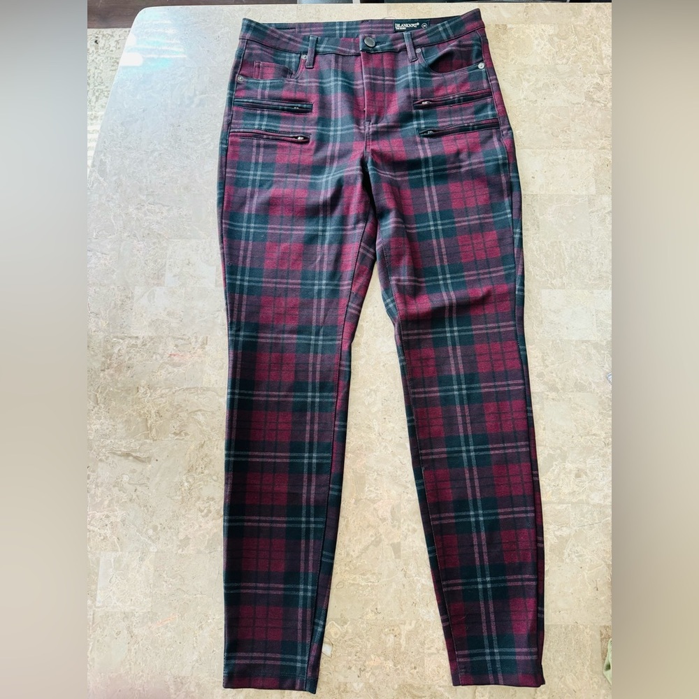 Blank NYC Red plaid punk pants